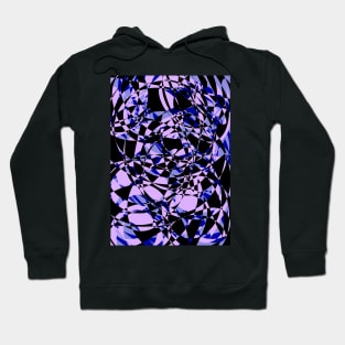 Purple and Black Abstract Geometric Pattern Hoodie